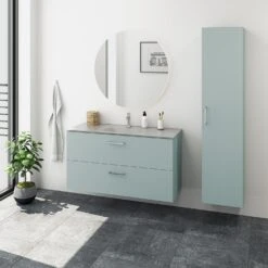 Dansani Play Möbelset Inkl. Spiegel Ø 90 Cm Und Waschtischunterschrank Mit 2 Schubladen, 100,2 Cm -Badmöbel Verkäufe hersteller dansani play moebel sets mit 6438760