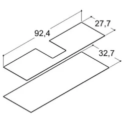 Dansani Gummimatten Für 2 Schubladen, Schrankbreite: 100 Cm