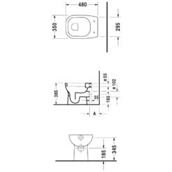 Duravit D-Code Stand-WC Flachspüler 5 Duravit D-Code Stand-WC Flachspüler -Badmöbel Verkäufe hersteller duravit code wc stand flachspueler 708870