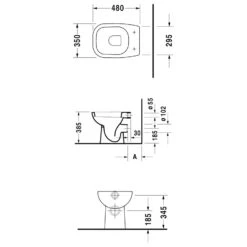 Duravit D-Code Stand-WC Tiefspüler -Badmöbel Verkäufe hersteller duravit code wc stand tiefspueler 708869