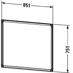 Duravit L-Cube Einbaurahmen Mit Integrierter Touch LED 85 Cm