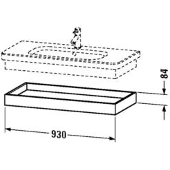Duravit DuraStyle Ablageboard Wandhängend 93 Cm
