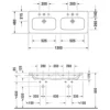 Duravit DuraStyle Möbel-Doppelwaschtisch 130 Cm, Mit 1 Hahnloch Je Becken