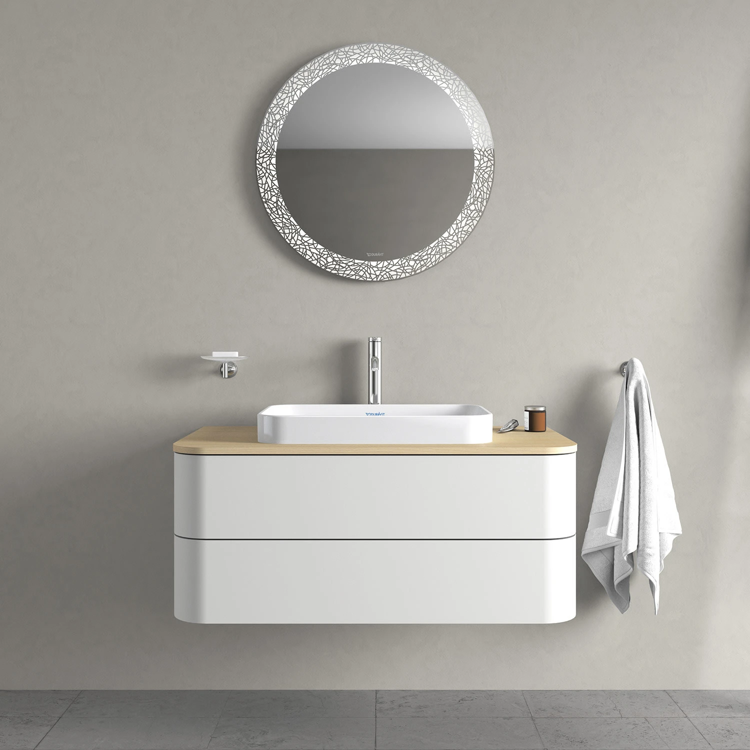 Duravit Happy D.2 Plus Aufsatzbecken 60 Cm Weiß, Ohne Überlauf, Ohne Hahnlochbank 3 Duravit Happy D.2 Plus Aufsatzbecken 60 Cm Weiß, Ohne Überlauf, Ohne Hahnlochbank – Bild 3