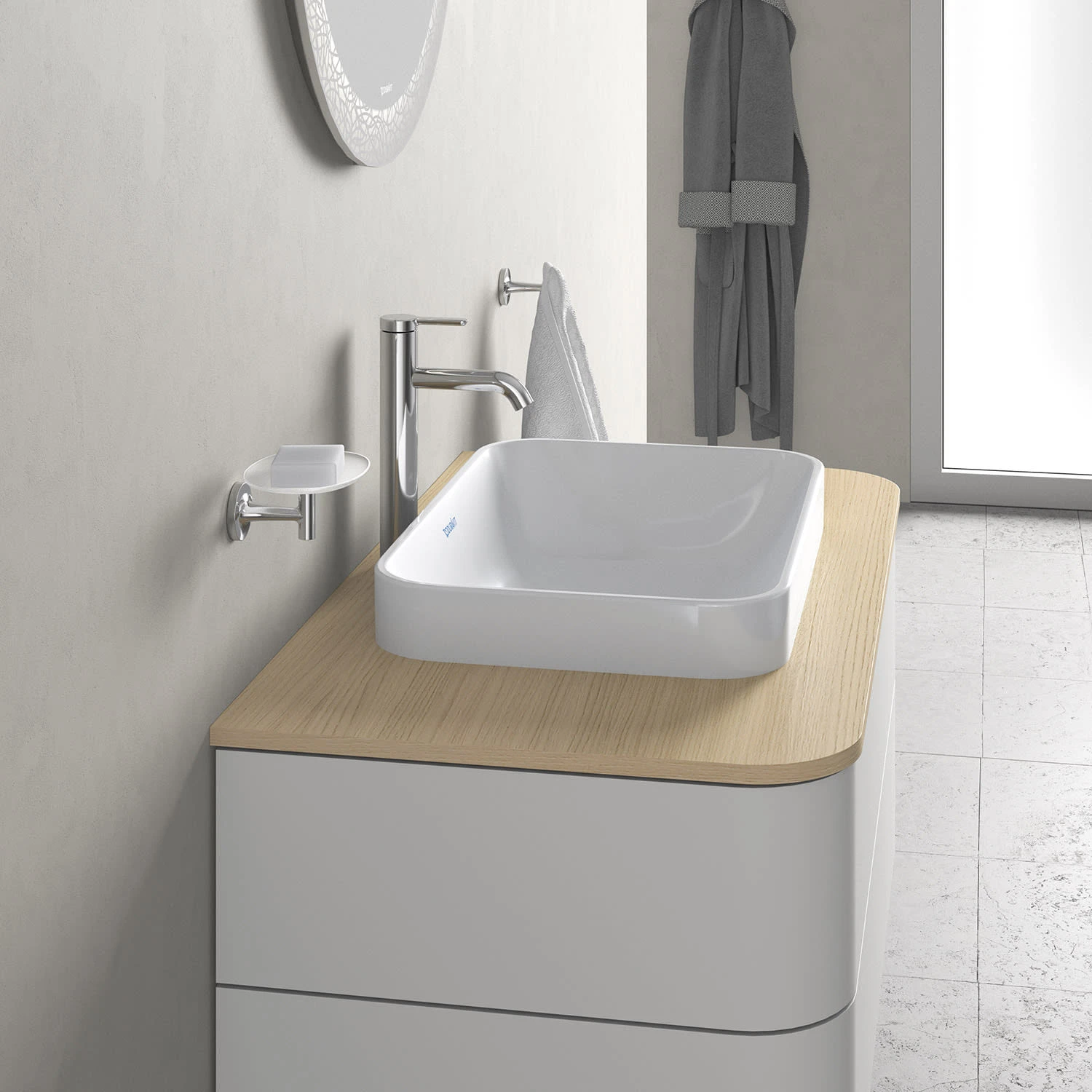 Duravit Happy D.2 Plus Aufsatzbecken 60 Cm Weiß, Ohne Überlauf, Ohne Hahnlochbank 5 Duravit Happy D.2 Plus Aufsatzbecken 60 Cm Weiß, Ohne Überlauf, Ohne Hahnlochbank – Bild 5