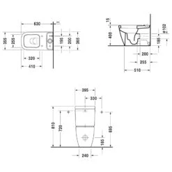 Duravit Happy D.2 Spülkasten Für WC-Kombination Anschluss Links Oder Rechts