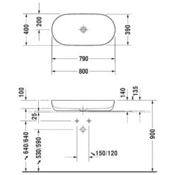 Duravit Luv Aufsatzbecken Ohne Hahnlochbank 80 X 40 Cm -Badmöbel Verkäufe hersteller duravit luv aufsatzwaschtische aufsatzbecken ohne 1245822