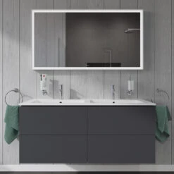 Duravit ME By Starck Möbel-Doppelwaschtisch 130 Cm Mit 1 Hahnloch -Badmöbel Verkäufe hersteller duravit me by starck waschtische 8494762