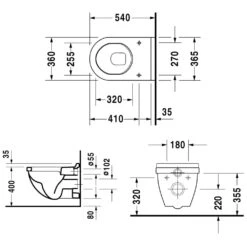 Duravit Starck 3 Wand-WC Set