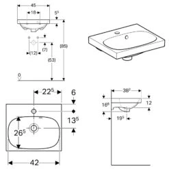 Geberit Acanto Handwaschbecken -Badmöbel Verkäufe hersteller geberit badkeramik acanto waschtische handwaschbecken 2682409