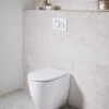 Geberit Acanto Tiefspül-Stand-WC Ohne Spülrand, Wandbündig, Erhöht