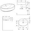 Geberit VariForm Aufsatzwaschtisch 60 X 45 Cm, Oval, Mit Hahnlochbank