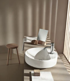 Geberit VariForm Aufsatzwaschtisch, Rund, Mit Hahnlochbank