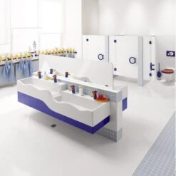 Geberit 4Bambini Spiel- Und Waschlandschaft Mit 4 Waschplätzen, Version Rechts