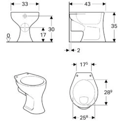 Geberit Bambini Stand-WC Für Kinder, Flachspüler