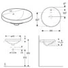 Geberit VariForm Einbauwaschtisch, Rund, Mit Hahnlochbank