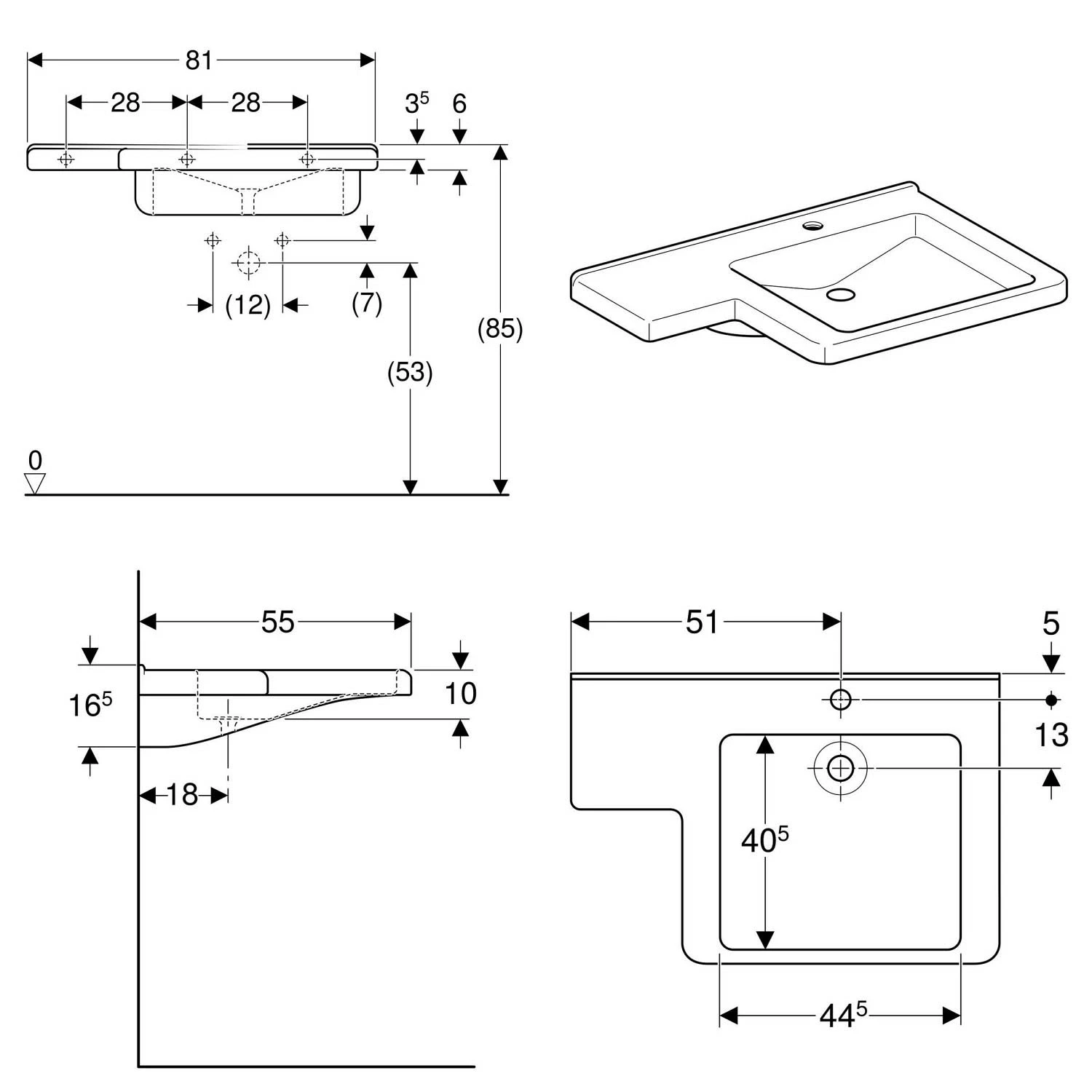 Geberit Renova Comfort Waschtisch Mit Ablagefläche Links 1 Geberit Renova Comfort Waschtisch Mit Ablagefläche Links