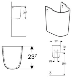 Geberit Renova Compact Halbsäule