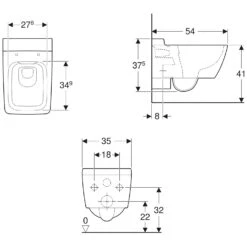 Geberit Xeno² Wand-WC Tiefspüler Geschlossene Form, Rimfree -Badmöbel Verkäufe hersteller geberit badkeramik xeno wcs wand 2523469