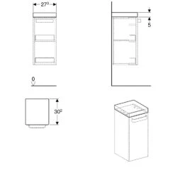 Geberit Renova Comfort Abdeckplatte Für Seitenschrank