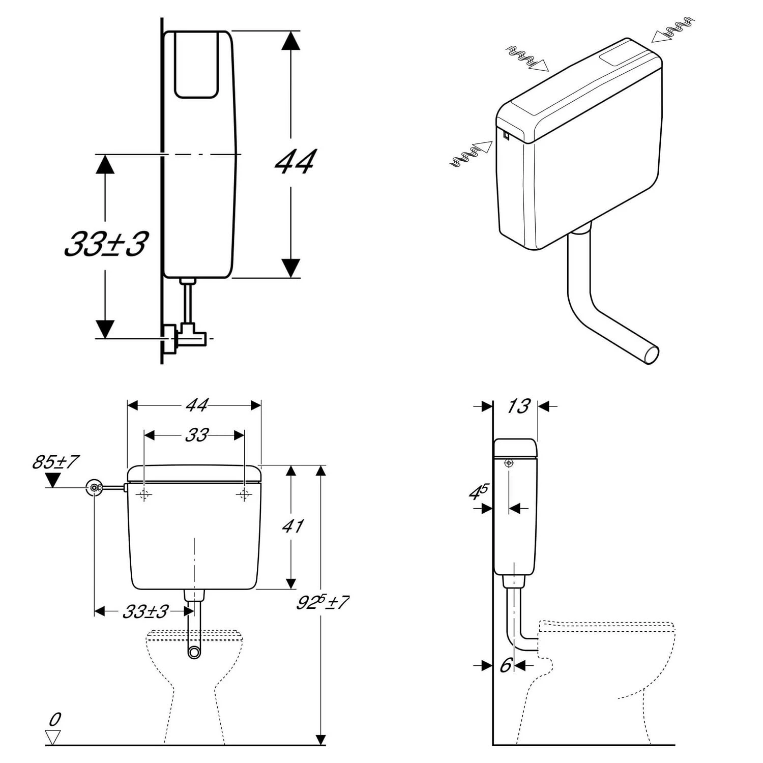 Geberit AP-Spülkasten AP127 Tiefhängend Mit Spül-Stopp-Spülung 2 Geberit AP-Spülkasten AP127 Tiefhängend Mit Spül-Stopp-Spülung – Bild 2