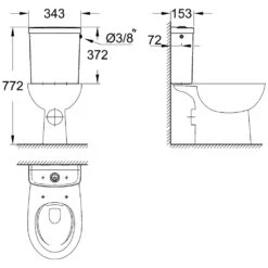 GROHE Bau Keramik Aufsatzspülkasten