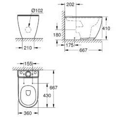 GROHE Essence Stand-WC-Kombination