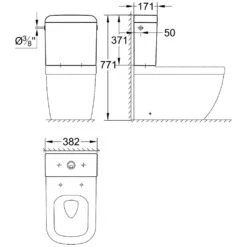 GROHE Euro Keramik Aufsatz-Spülkasten