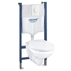 GROHE Rapid SL 4-in-1 Komplett-Set Mit WC-Keramik, Drückerplatte, Installationssystem Und Befestigung, 119473