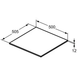 Ideal Standard Adapto Holzplatte Zu Konsolen-Unterschrank 50 Cm