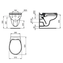 Ideal Standard Eurovit Wandtiefspül-WC, Spülrandlos, Mit WC-Sitz 9 Ideal Standard Eurovit Wandtiefspül-WC, Spülrandlos, Mit WC-Sitz -Badmöbel Verkäufe hersteller ideal standard eurovit wc wandtiefspuel 2750707