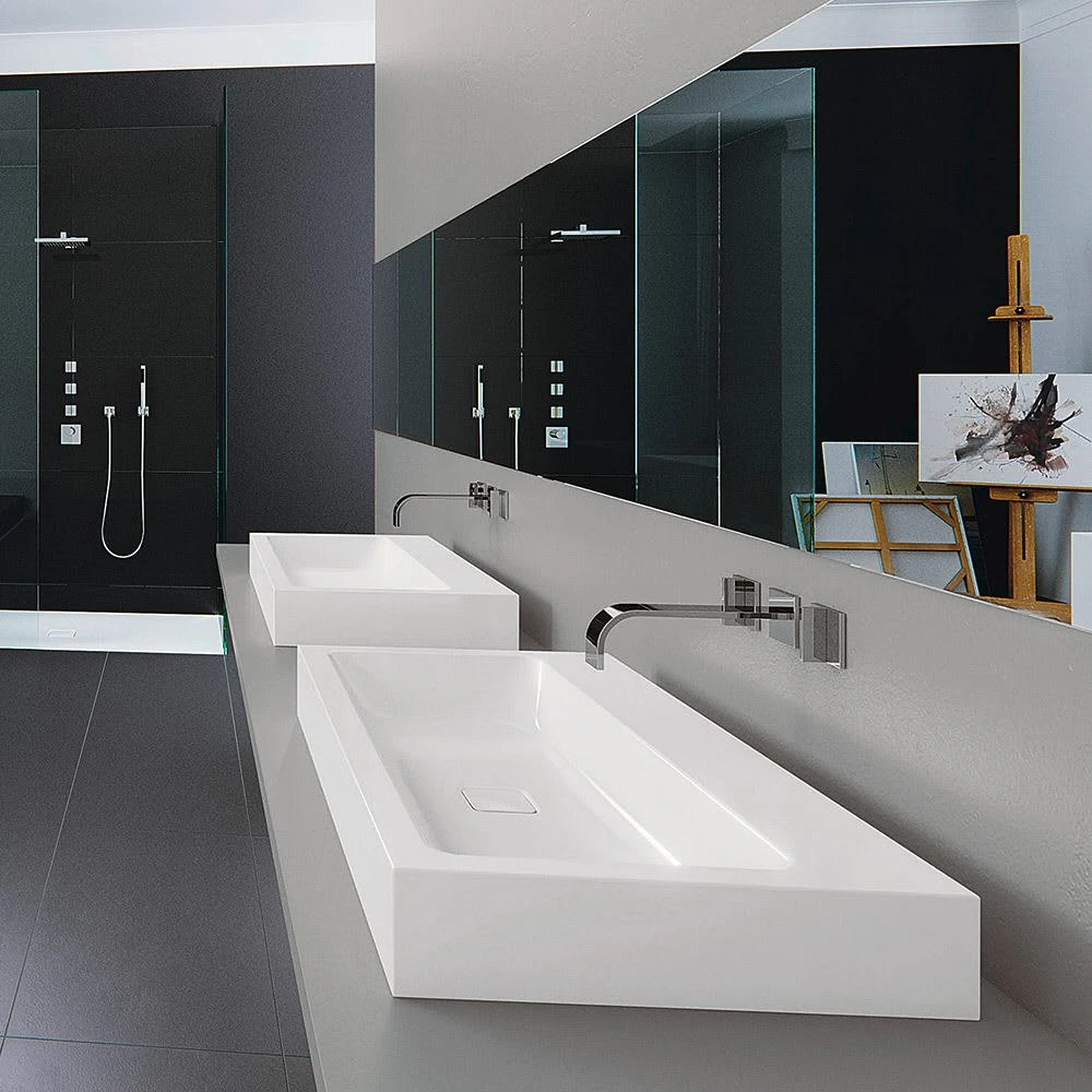 Kaldewei Cono Wandwaschtisch 3091 Ohne Hahnlochbohrung, 120 Cm 1 Kaldewei Cono Wandwaschtisch 3091 Ohne Hahnlochbohrung, 120 Cm