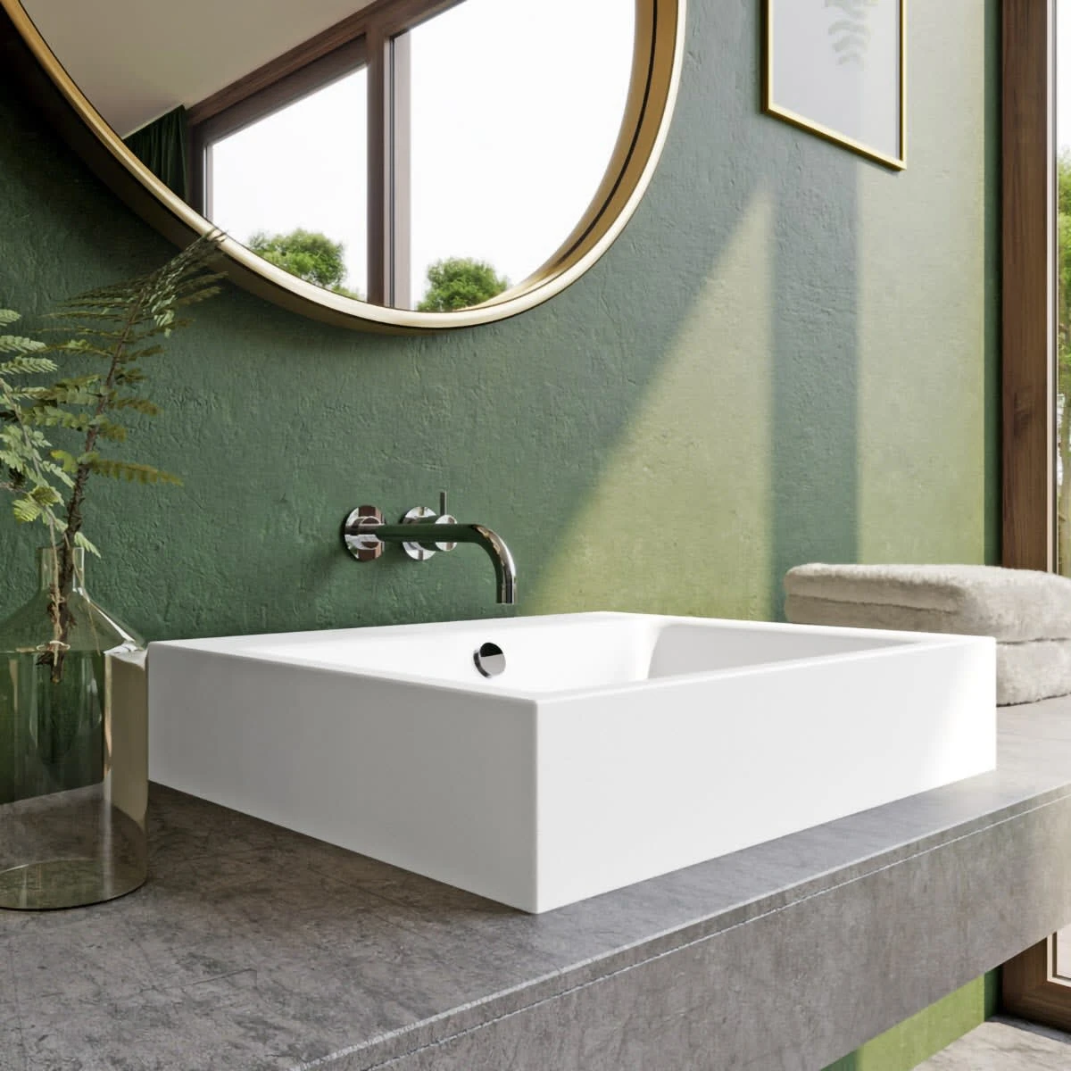 Kaldewei Puro Aufsatzwaschtisch 3156 Ohne Hahnlochbohrung, 46 Cm 1 Kaldewei Puro Aufsatzwaschtisch 3156 Ohne Hahnlochbohrung, 46 Cm