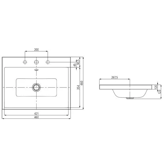 Kaldewei Puro Aufsatzwaschtisch 3156 Ohne Hahnlochbohrung, 46 Cm 4 Kaldewei Puro Aufsatzwaschtisch 3156 Ohne Hahnlochbohrung, 46 Cm – Bild 4