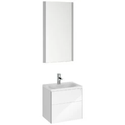 Keuco Royal Reflex Waschtisch Mit Waschtischunterschrank Und LED-Lichtspiegel, 50 Cm, Türanschlag Links