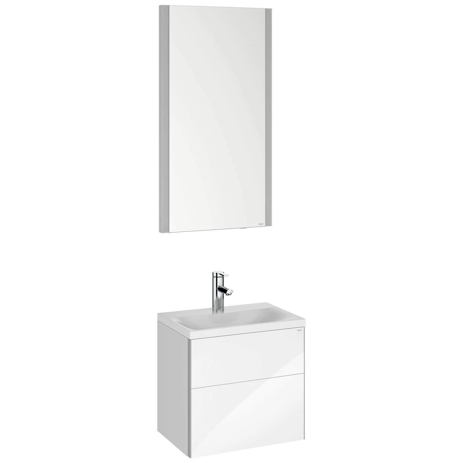 Keuco Royal Reflex Waschtisch Mit Waschtischunterschrank Und LED-Lichtspiegel, 50 Cm, Türanschlag Links 1 Keuco Royal Reflex Waschtisch Mit Waschtischunterschrank Und LED-Lichtspiegel, 50 Cm, Türanschlag Links