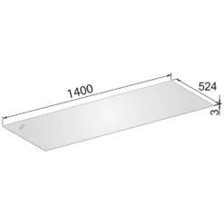 Keuco Edition 11 Abdeckplatte 140,2 Cm Für Glasfronten