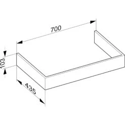 Keuco Edition 90 Sockelpaket 70 X 10,3 Cm