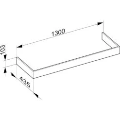 Keuco Edition 90 Sockelpaket 130 X 10,3 Cm