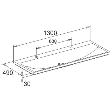 Keuco Royal Reflex Mineralguss-Doppelwaschtisch 130 X 49 Cm Mit 2 X 1 Hahnloch 1 Keuco Royal Reflex Mineralguss-Doppelwaschtisch 130 X 49 Cm Mit 2 X 1 Hahnloch