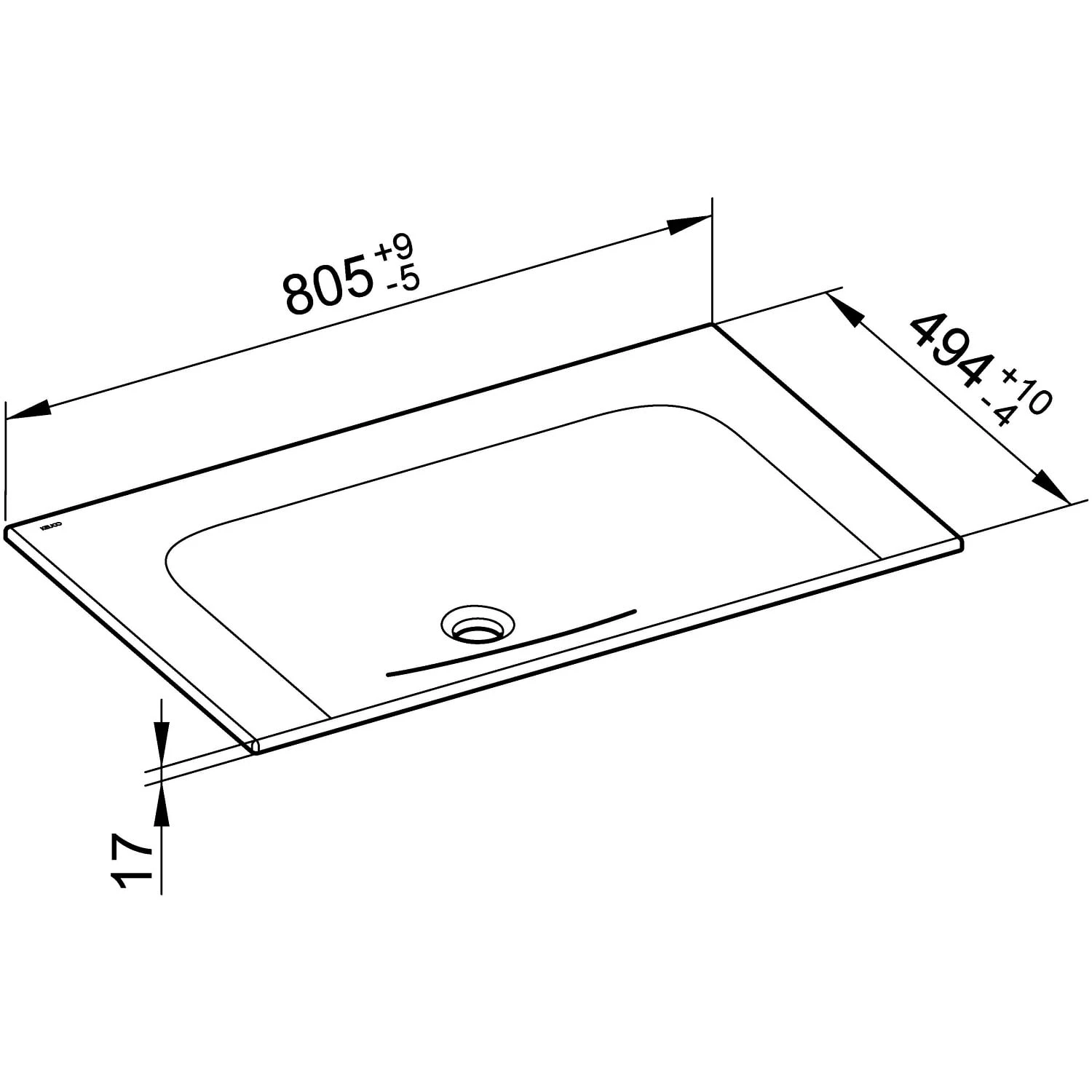 Keuco X-Line Keramik-Waschtisch 80,5 X 49,3 Cm 2 Keuco X-Line Keramik-Waschtisch 80,5 X 49,3 Cm – Bild 2