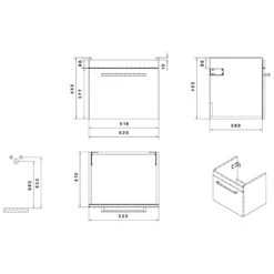 Kronenbach Plana Waschtischunterschrank 52 Cm Mit 1 Auszug -Badmöbel Verkäufe hersteller kronenbach badmoebel plana 100 waschtischunterschraenke 1207635