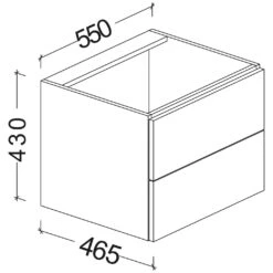 Kronenbach Plana 2.0 Waschtischunterschrank Für Geberit ICon 60 Cm Mit 2 Auszügen -Badmöbel Verkäufe hersteller kronenbach badmoebel plana 2 waschtischunterschraenke 2385028