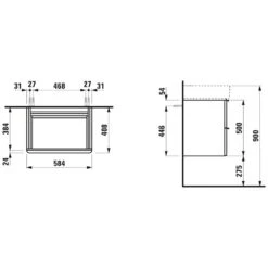 LAUFEN Space Waschtischunterbau 58,4 X 41 Cm -Badmöbel Verkäufe hersteller laufen badmoebel space waschtischunterbauten 58 995072