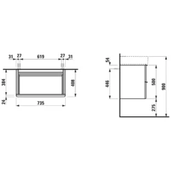 LAUFEN Space Waschtischunterbau 73,5 X 41 Cm -Badmöbel Verkäufe hersteller laufen badmoebel space waschtischunterbauten 73 1184107