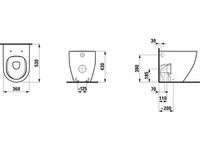 LAUFEN Pro Spülrandlose Stand-WC 1 LAUFEN Pro Spülrandlose Stand-WC