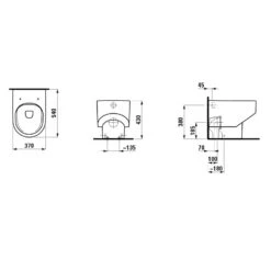 LAUFEN Sonar Spülrandloses Stand-WC, Tiefspüler -Badmöbel Verkäufe hersteller laufen sonar wc spuelrandloses stand 2842525