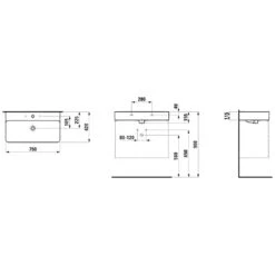 LAUFEN Val Waschtisch, Unterbaufähig 75 X 42 Cm, Mit 1 Hahnloch, Mit Überlauf -Badmöbel Verkäufe hersteller laufen val waschtische unterbaufaehig 75 1184109
