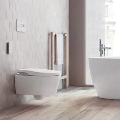 Living Dusch-WC Spülrandlos, Inkl. WC-Sitz -Badmöbel Verkäufe hersteller megabad profi collection badkeramik living 2994851