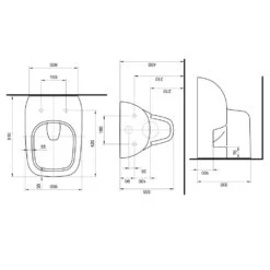 Plana Wand-Tiefspül-WC, Spülrandlos -Badmöbel Verkäufe hersteller megabad sortiment badkeramik plana wc 808989